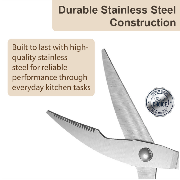HippoMart Stainless Steel Kitchen Scissors with Handle Safety Lock - HippoMart SG