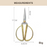 HippoMart Stainless Steel Vintage Household Scissors With Gold Handle [Multiple Sizes] - HippoMart SG