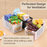 HippoMart General Purpose Japanese Rectangle Perforated Plastic Storage Container, Multiple Colour - HippoMart SG
