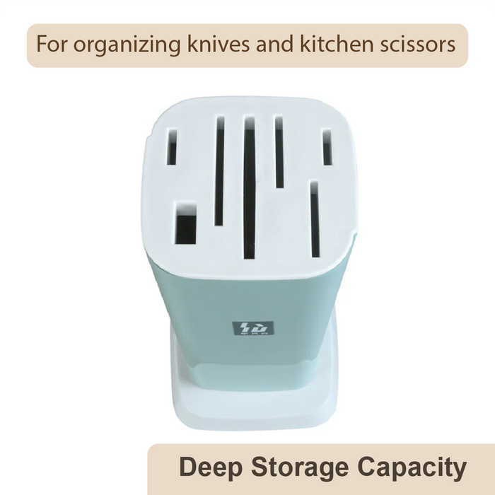 Modeco Standing PP Knife Case & Scissors Case Block, Knives not included, Misty Blue - HippoMart SG