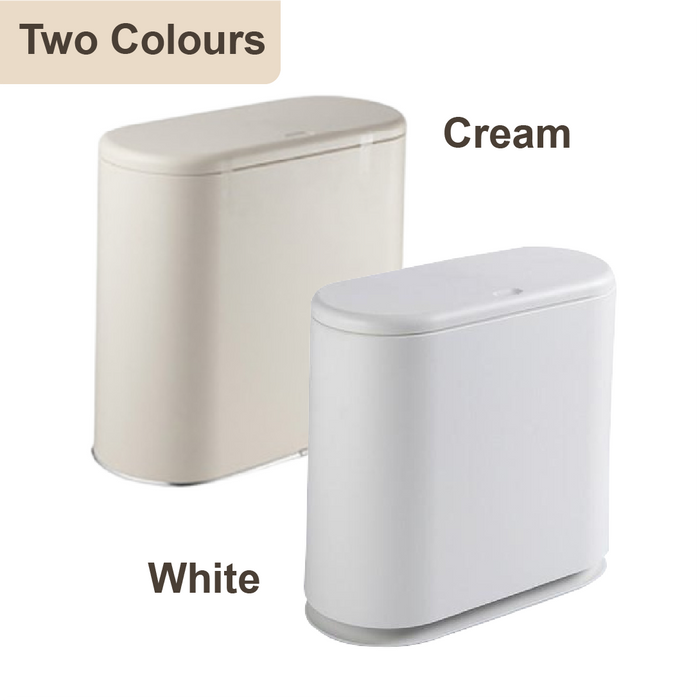 NORDIC Dustbin | Pushpod | Waste Bin | 10L | Multiple Colors | Trash Bin | Kitchen Bin - HippoMart SG