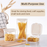 Square Organiser Storage Container with Swivel Airtight Lid Food Dispensers 430ml+680ml , 2 in a set, Multicolor - HippoMart SG