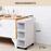 MODECO Slim Rolling Cabinet | 3 or 4 Tier Household Storage Unit | Space-Saving Organizer with Wheels | Multi-Purpose Storage Solution - HippoMart SG