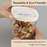 Plastic Air-tight Container Inomata Mini Keep Fresh Airtight Organising Plastic Container, 220ml (Pack of 2) - HippoMart SG