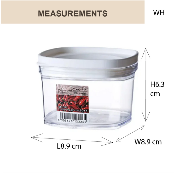 Plastic Air-tight Container Inomata Mini Keep Fresh Airtight Organising Plastic Container, 220ml (Pack of 2) - HippoMart SG