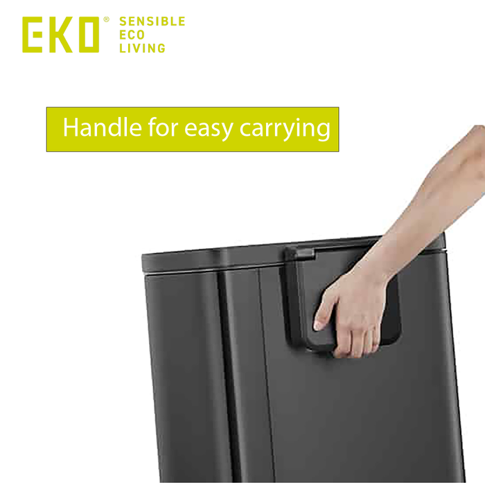 EKO Dustbin | Madison | EK9361 | Trash Bin | Waste Bin | Stainless Steel | Step Pedal Bin | Soft Closing - HippoMart SG