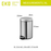 EKO Dustbin | Maggey | EK9213 | Trash Bin | Waste Bin | Stainless Steel | Soft Closing | Pedal Bin - HippoMart SG