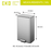 EKO Dustbin | MARINA | EK9161 | Step Pedal Bin |30L | 50L - HippoMart SG