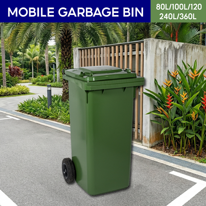 Mobile Garbage Bin | MGB | 80L, 100L, 120L, 240L, 360L | Trash Bin | Dustbin | Dustbin for Kitchen - HippoMart SG