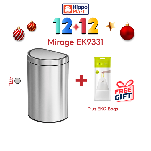 EKO Dustbin | Mirage | Sensor Bin | 47L  | EK9331 | Trash Bin | Waste Bin | Stainless Steel Bin