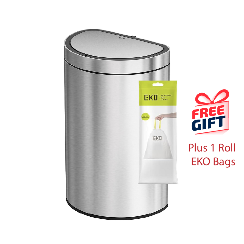 EKO Dustbin | Mirage | Sensor Bin | 47L  | EK9331 | Trash Bin | Waste Bin | Stainless Steel Bin - HippoMart SG