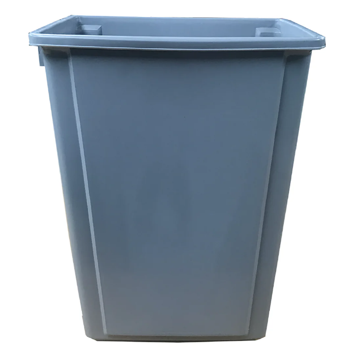 TERRA Non-Lid Dustbin | 60L Grey Trash Can with Handle | Durable Waste Bin for Indoor/Outdoor Use | Easy to Carry - HippoMart SG