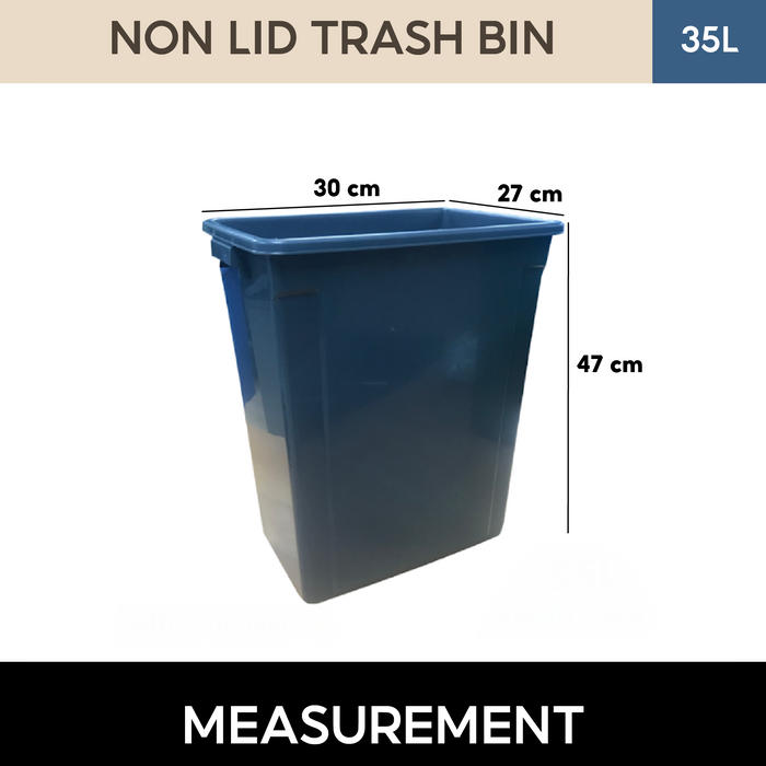 Non-Lid Dustbin | Trash Bin | 35L, 50L | Trash Bin | Dustbin for Kitchen - HippoMart SG
