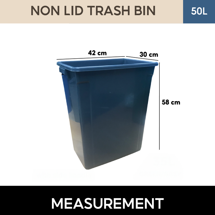 Non-Lid Dustbin | Trash Bin | 35L, 50L | Trash Bin | Dustbin for Kitchen - HippoMart SG