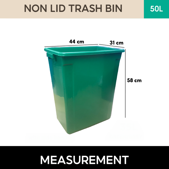 Non-Lid Dustbin | Trash Bin | 35L, 50L | Trash Bin | Dustbin for Kitchen - HippoMart SG