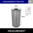 OTP2 Dustbin | 65L | Silver, Black | Lobby Bin | Open Top Bin | Outdoor Bin | Stainless Steel Bin - HippoMart SG