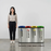 Stainless Steel Recycling Bins Station | 2-in-1, 3-in-1, 4-in-1 Multi-Compartment Options