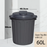 RAVEN Dustbin | Black Bin | Open Top Dustbin | Rubbish Bin | Lid | 60L | Trash Bin - HippoMart SG