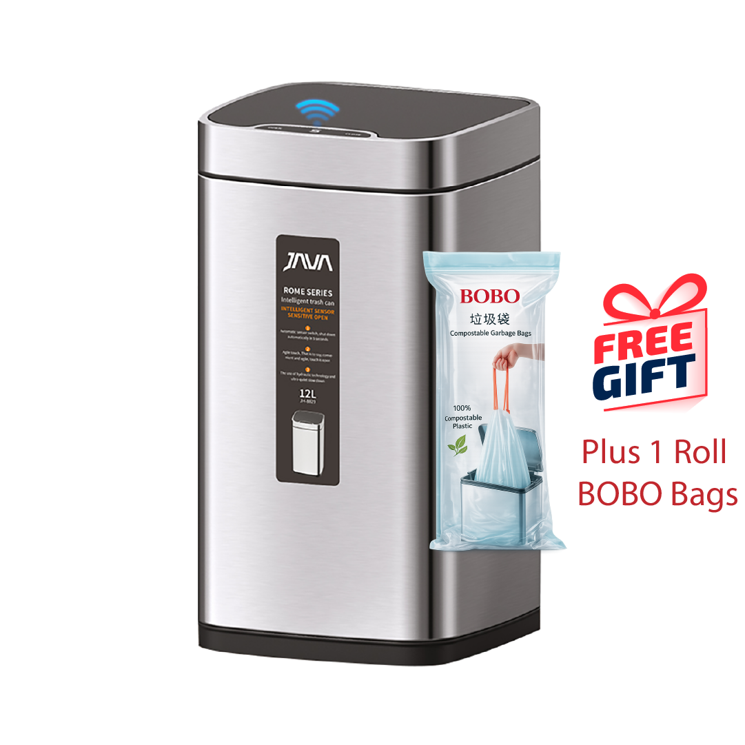JAVA Dustbin | ROME | JH8829 | 9L, 12L, 28L, 35L | Square Sensor Bin ...