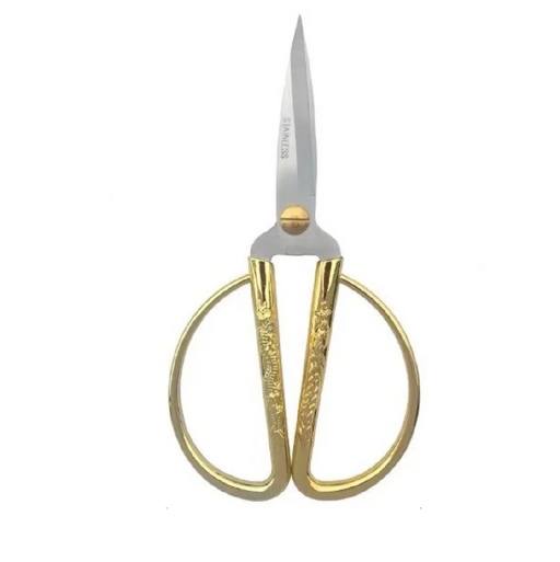 HippoMart Stainless Steel Vintage Household Scissors With Gold Handle [Multiple Sizes] - HippoMart SG