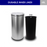 STP1 Dustbin | Lobby Bin | 65L | Silver, Black | Waste Bin | Swing Top Bin | Swing Top Bin - HippoMart SG
