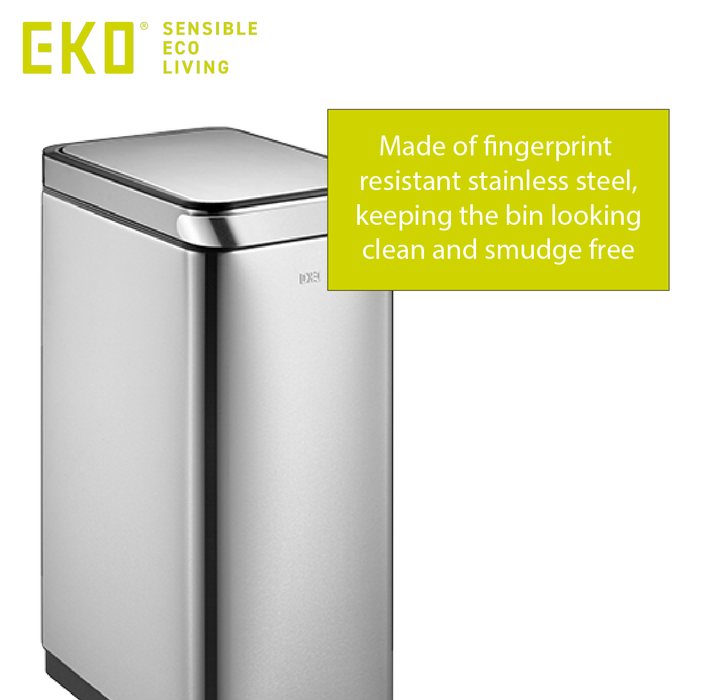 EKO Dustbin | Touchpro | EK9179 | Trash Bin | Waste Bin | Press Open | Soft Opening | Stainless Bin - HippoMart SG