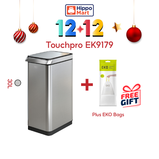 EKO Dustbin | Touchpro | EK9179 | Trash Bin | Waste Bin | Press Open | Soft Opening | Stainless Bin