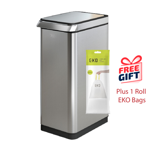 EKO Dustbin | Touchpro | EK9179 | Trash Bin | Waste Bin | Press Open | Soft Opening | Stainless Bin - HippoMart SG