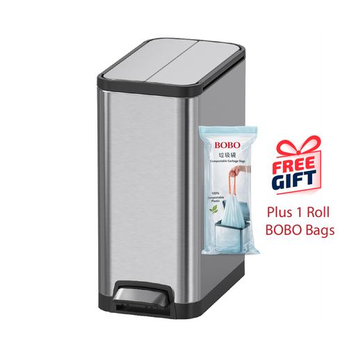 JAVA Dustbin | YUEYA | JH8866 | 30L | Slim Step Bin | Soft Closing | Trash Bin | Dustbin for Kitchen - HippoMart SG